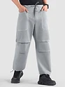 Smoke Grey Double Pleated Cargos