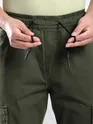 Crocodile Green Cargo Jogger Pants for Men