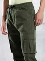 Crocodile Green Cargo Jogger Pants for Men