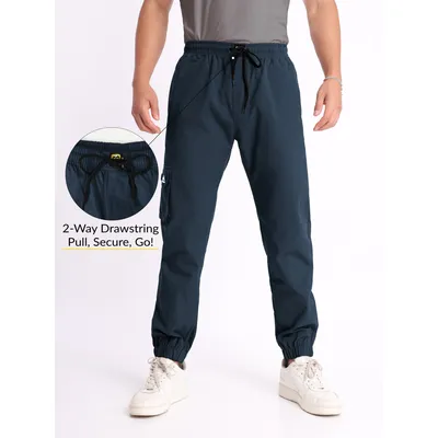 Dark Blue Cargo Mens Jogger Pants