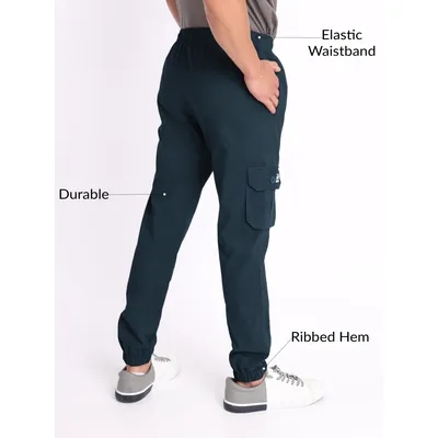 Dark Blue Cargo Mens Jogger Pants