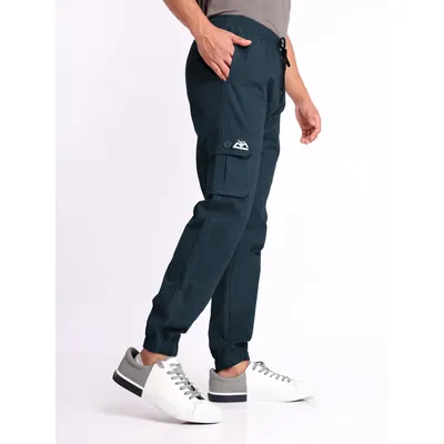 Dark Blue Cargo Mens Jogger Pants