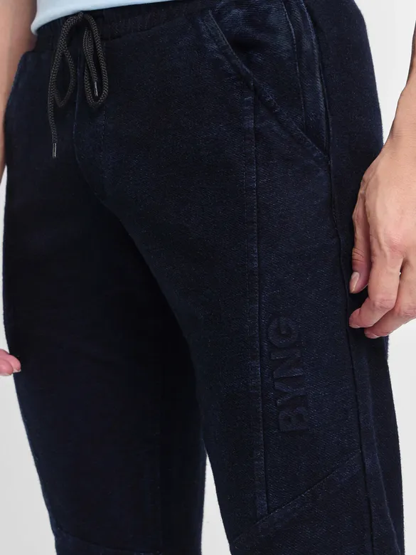 Dark Blue Denim Joggers