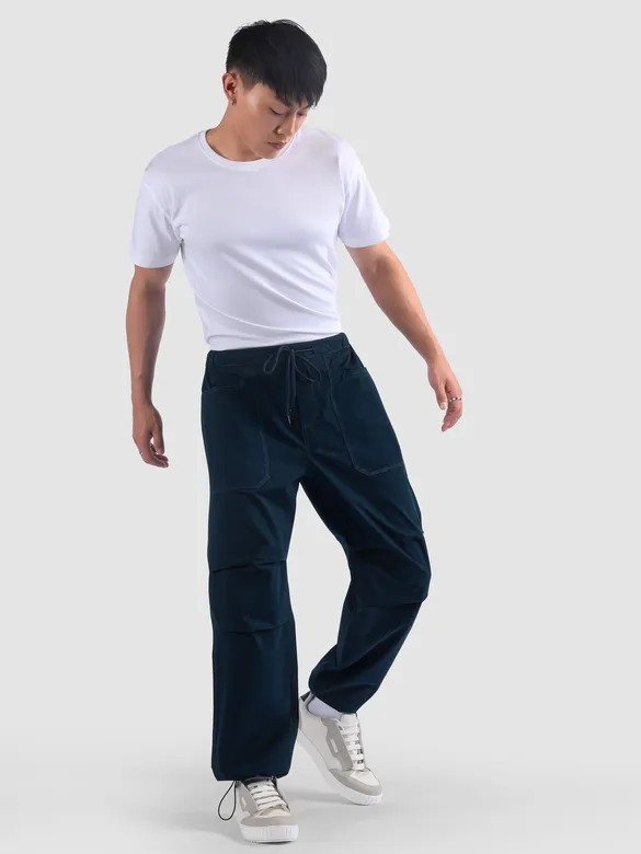 Dark Blue Elasticated Cargo