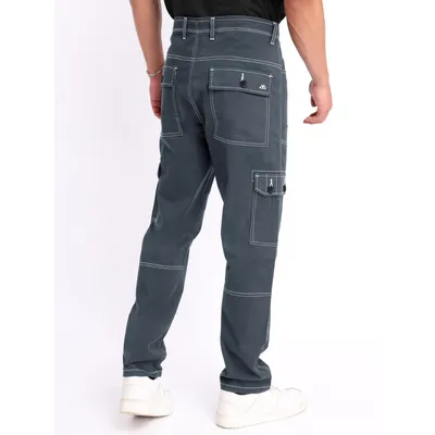 Ice Blue Grey Cargo Pants for Men
