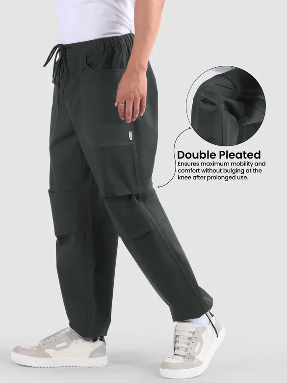 Metal Grey Elasticated Cargo