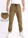 Khaki Brown Cotton Cargo Joggers