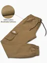 Khaki Brown Cotton Cargo Joggers