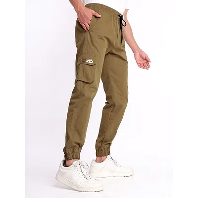 Khaki Brown Cargo Mens Jogger Pants