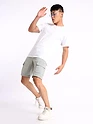 Light Grey Knitted Shorts for Men