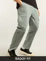 branded baggy cargo pants, 