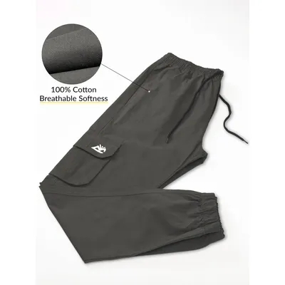 Metal Grey Cargo Mens Jogger Pants