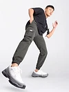 Buy Metal Grey Cotton Cargo Joggers