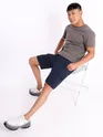 Midnight Blue Knitted Shorts for Men