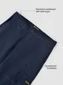 Dark Space Blue Solid Cargo Pants for Men