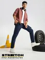 Dark Space Blue Solid Cargo Pants for Men