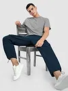 Navy Blue Statement Cargo Pants