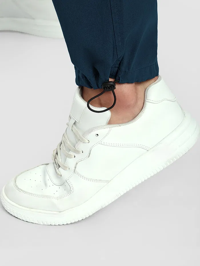 Navy Blue Statement Cargo Pants