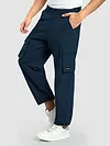 Navy Blue Statement Cargo Pants