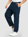 Navy Blue Statement Cargo Pants