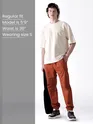 Rust Brown Cotton Cargo Joggers