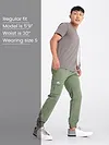 Sage Green Cotton Cargo Joggers