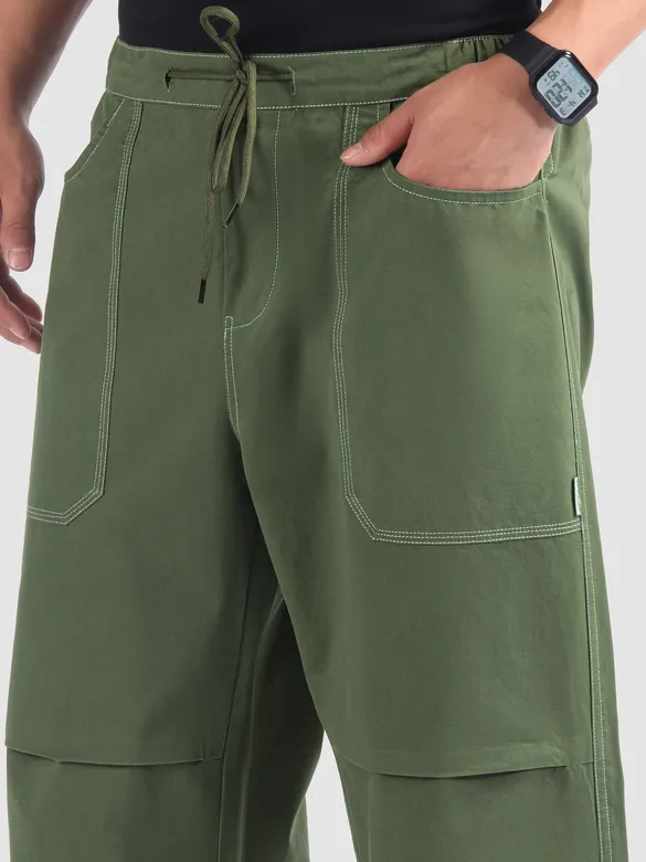 Sage Green Elasticated Cargo