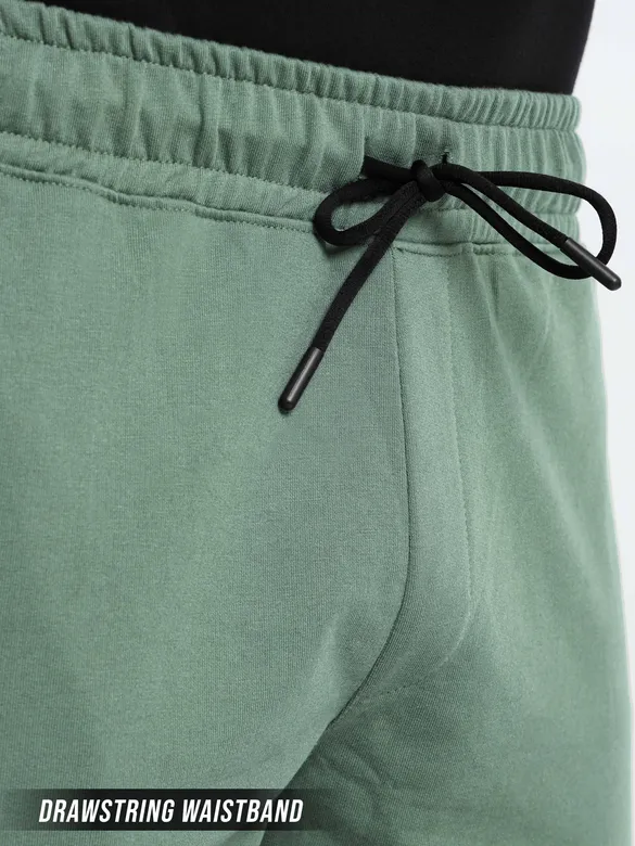 Sage Green Knitted Shorts for Men