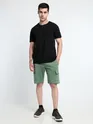 Sage Green Knitted Shorts for Men