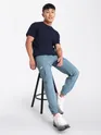 Smoky Blue Cotton Cargo Joggers