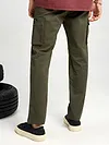 Crocodile Green Solid Cargo Pants for Men