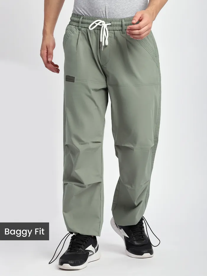 Tea Green Slant Pocket Cargo Pants