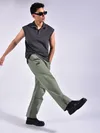 Tea Green Slant Pocket Cargo Pants