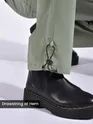 Tea Green Slant Pocket Cargo Pants