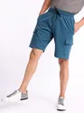 Teal Blue Knitted Shorts for Men