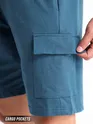 Teal Blue Knitted Shorts for Men