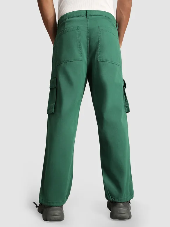 Tropical Green Statement Cargo Pants