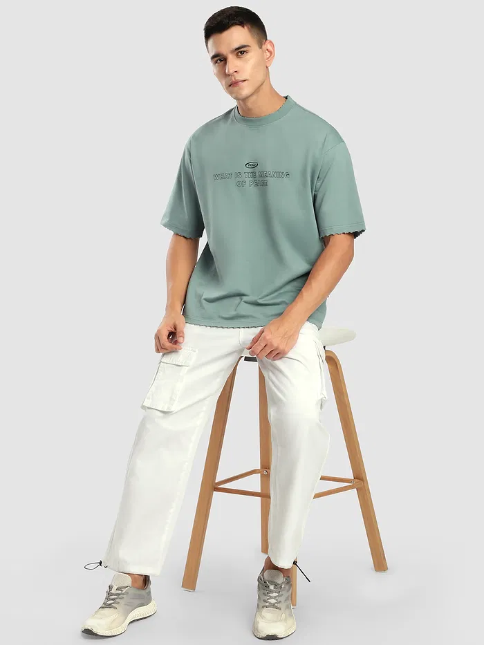 White Statement Cargo Pants
