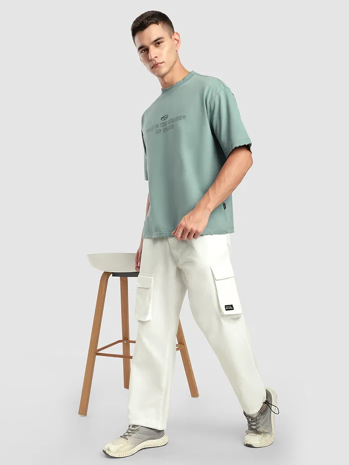 White Statement Cargo Pants
