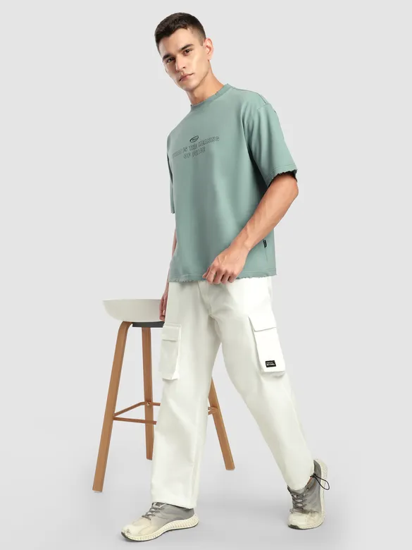 White Statement Cargo Pants