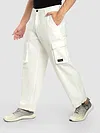 White Statement Cargo Pants