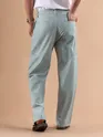 Light Blue Striped Side Pocket Cargo Trousers