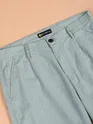 Light Blue Striped Side Pocket Cargo Trousers