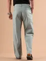 Seafoam Green Striped Side Pocket Cargo Trousers