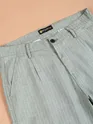 Seafoam Green Striped Side Pocket Cargo Trousers