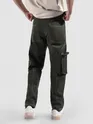 Dark Brown Cut And Sew Contrast Stitch Cargo Pants
