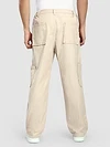 Beige Side Elasticated Cargo Pants