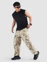 Beige Oversized Camo Cargo Pants