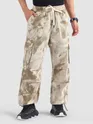 Beige Oversized Camo Cargo Pants