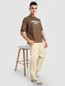 Beige Welt Pocketed Cargo Pants